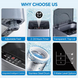Portable Washing Machine, 7.7 lbs Full-Automatic Compact Laundry Washer, Stainless Steel Drum, 10 Wash Cycles