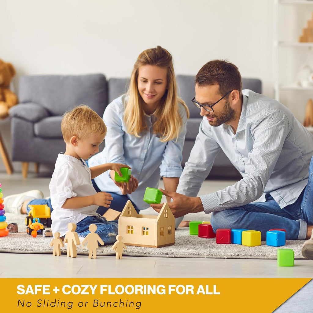 3' x 5' - Non-Slip Rug Pad, Non Skid Pads for Hardwood, Vinyl, Tile, Laminate Floors, Keep Area Rugs - Set of 15