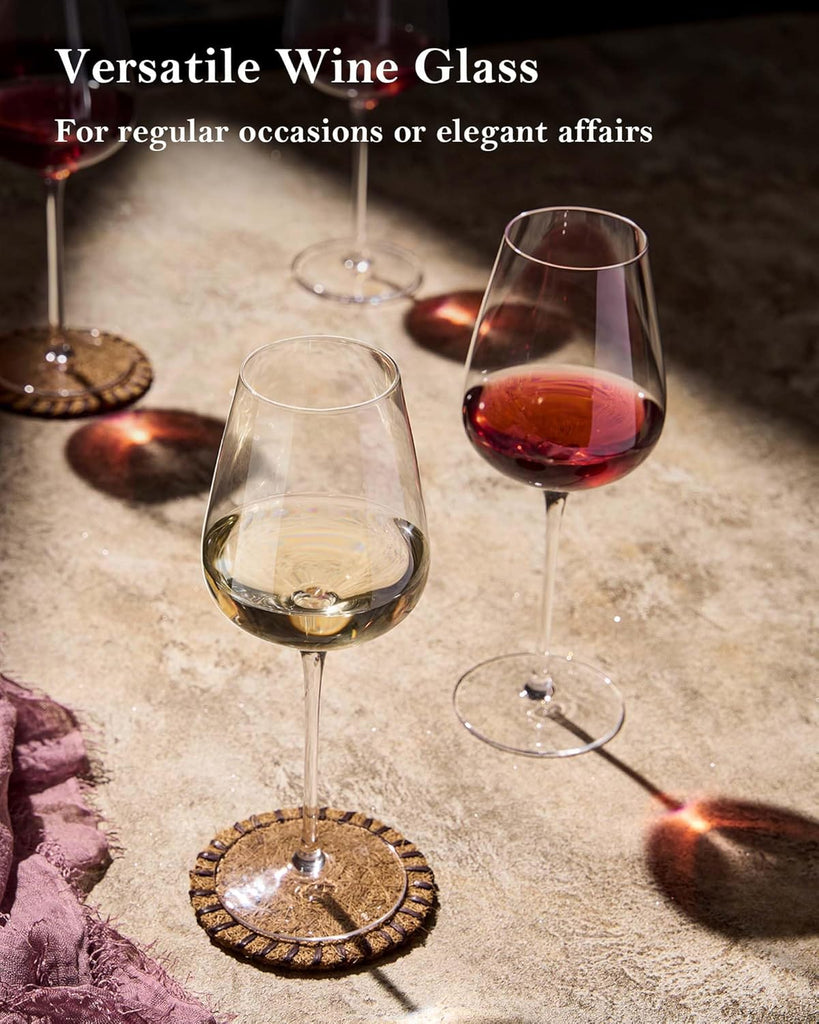 Hand Blown Italian Style Crystal Bordeaux Wine Glasses - Great Gift Packaging - Red Wine Glasses Lead-Free Premium