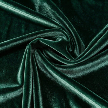 Forest Green Stretch Velvet Fabric by The Yard, 36"x63"