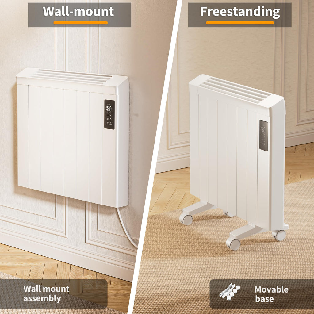 800W Wall‐Mount Convection Electric Panel Heater for Indoor Use