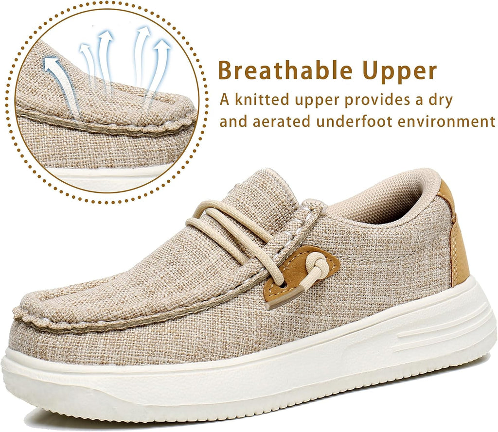Kids Boys Girls Loafers Slip-On Boat Dress Shoes Lightweight