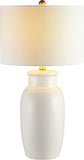 Norsi Modern Contemporary Ivory Ceramic 27-inch Bedroom Living Room Home Office Desk Nightstand Table Lamp (LED Bulb