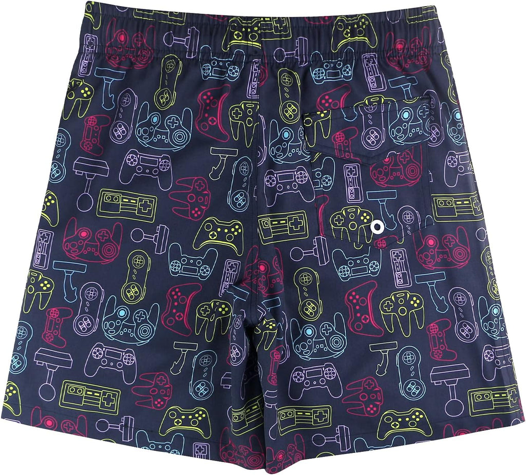 Boys Swim Trunks with Compression Liner Comfortable Anti-Chafe Swimming Shorts Stretchy UPF Quick Dry