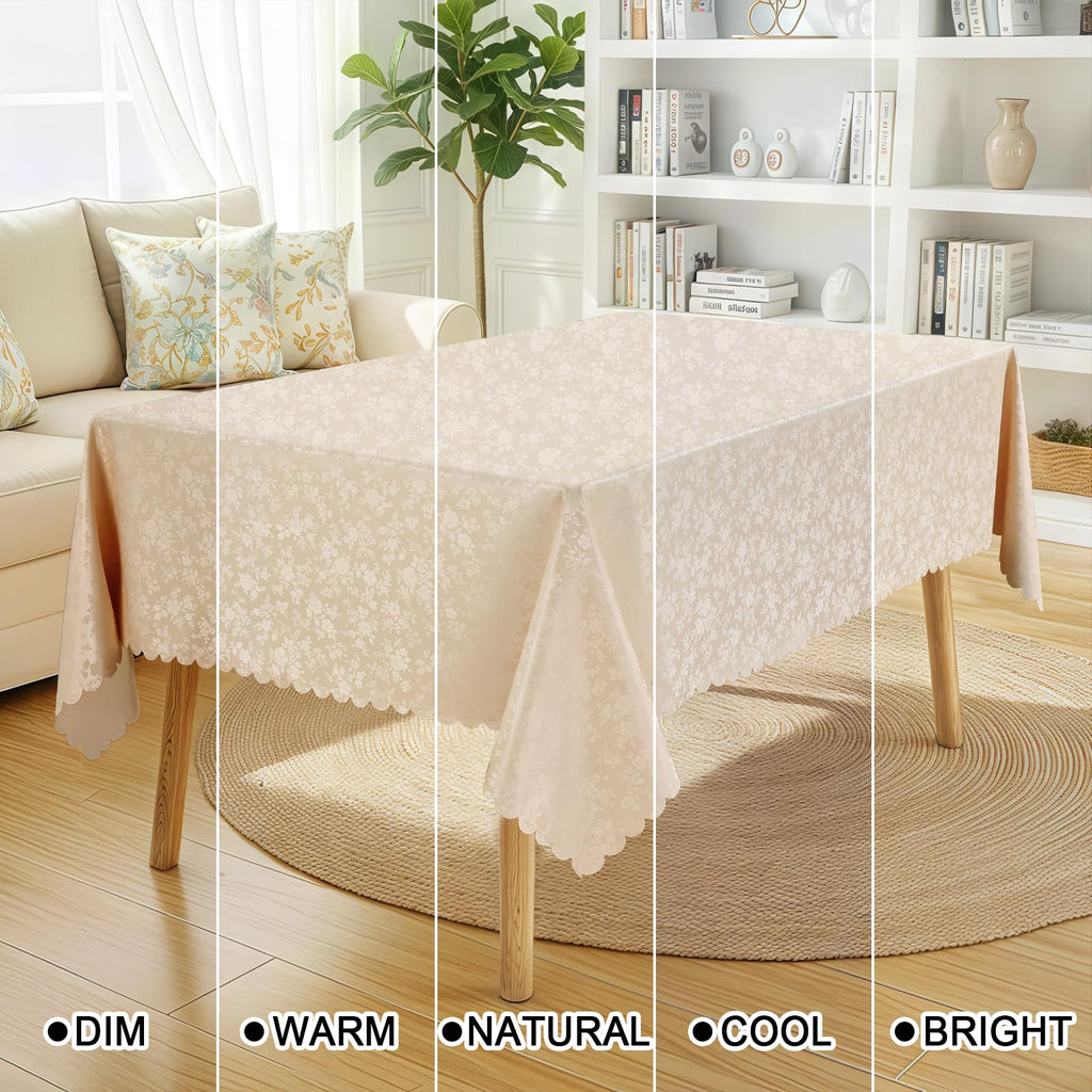 Rectangle Waterproof Heavy Duty Vinyl Tablecloths, 60 x 140 Inch