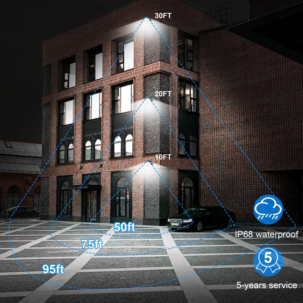 120W LED Barn Light with Photocell Dusk to Dawn | Brightset 18000LM 5000K Adjustable Angle with Mount Arm Outdoor