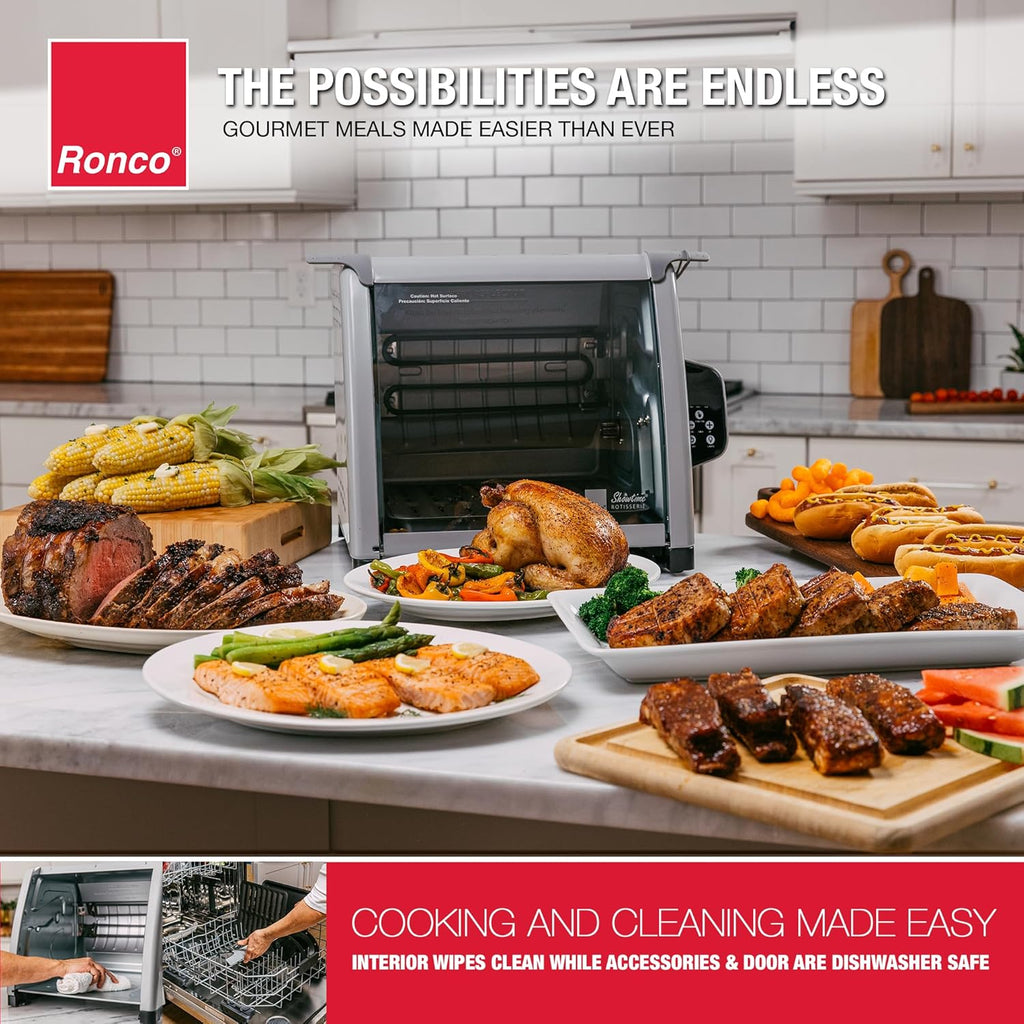 6000 Platinum Series Rotisserie Oven, Digital Display, 12-Pound Capacity, Auto Shutoff, Includes Rotisserie Spit
