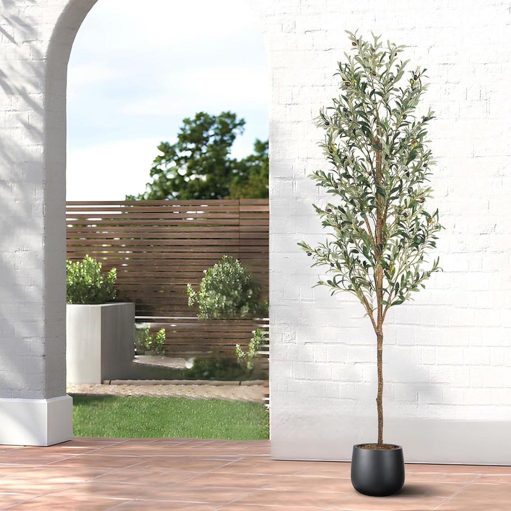 Artificial Fake Olive Tree 7FT 1Pack Faux Olive Tree Decor