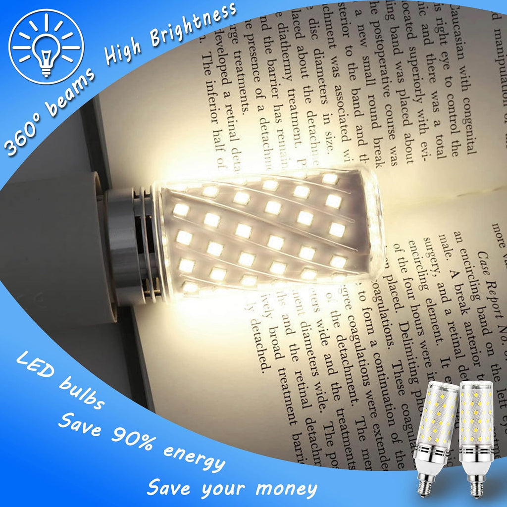 E12 T6 C7 12W LED Corn Bulb 100W Equivalent 1200lm 4000K Natural White