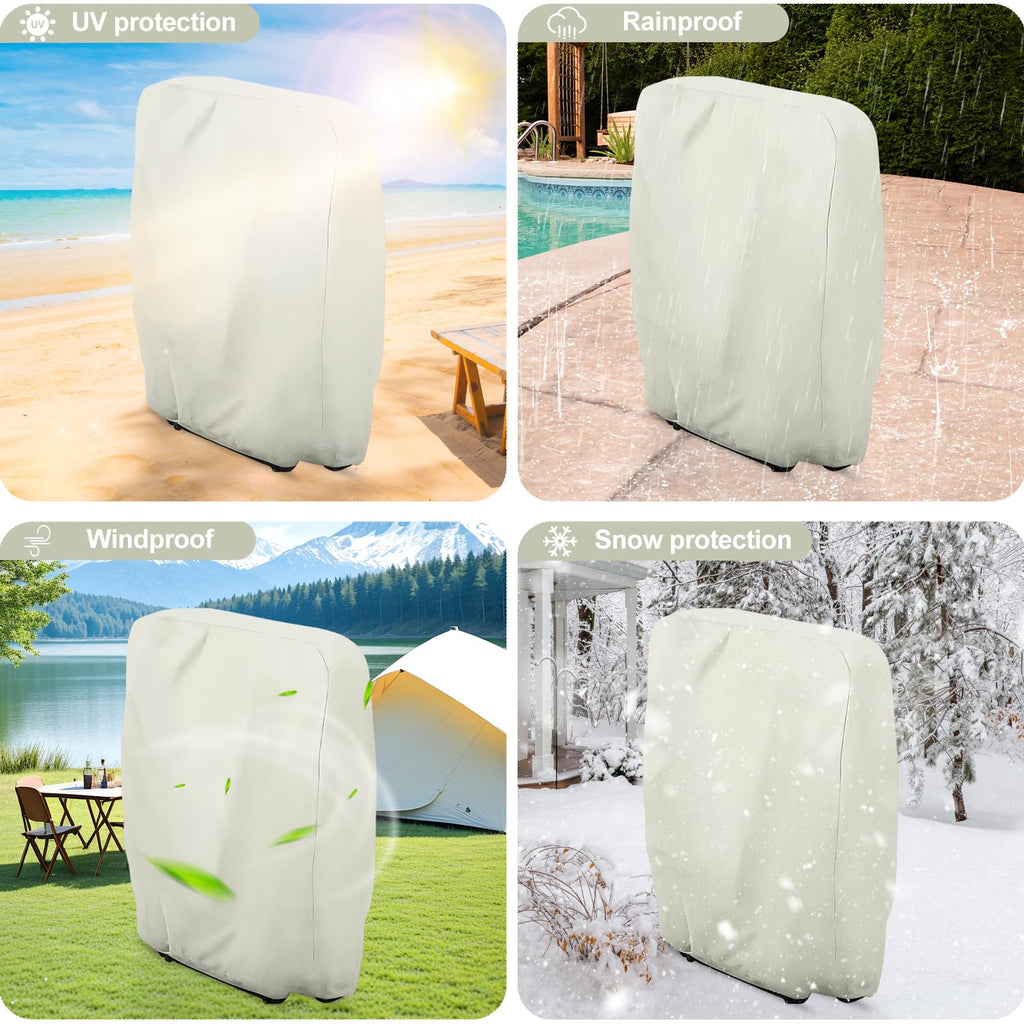 Outdoor Folding Chair Covers 2PCS, Zero Gravity Chair Cover 28" W x 13" D x 43" H, Waterproof 210D Oxford Funiture