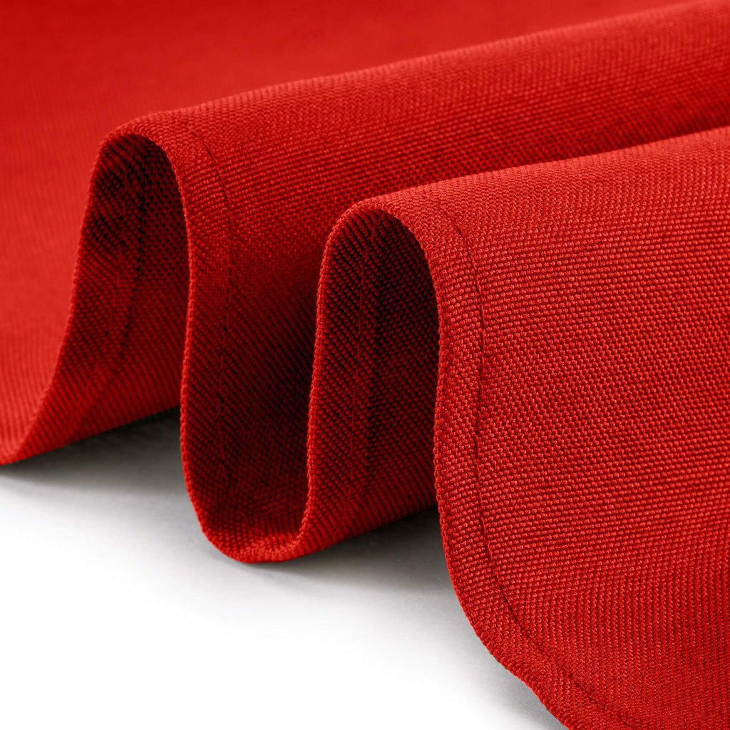 90" Round Premium Tablecloth for Wedding/Banquet/Restaurant - Polyester Fabric Table Cloth - Red