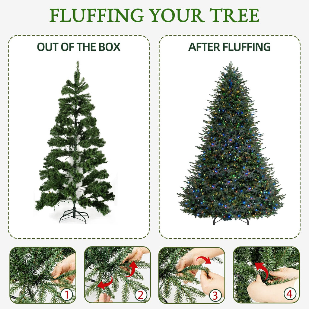 7.5ft Pre-Lit Everglow Balsam Fir Artificial Christmas Tree