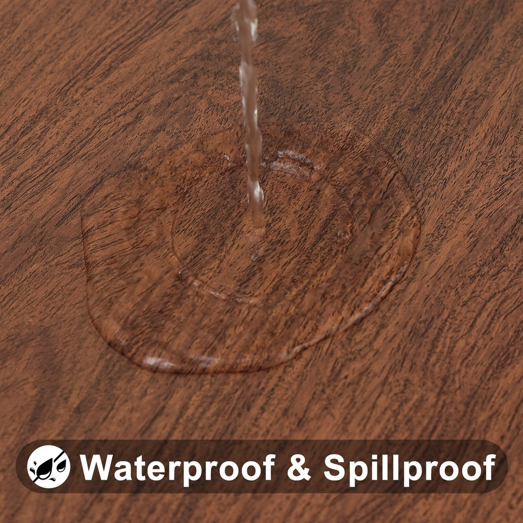 45"-56" Round Fitted Tablecloth, Waterproof Plastic Table Cover