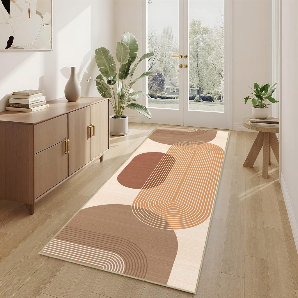 Boho Runner Rug Kitchen Bedroom, Orange