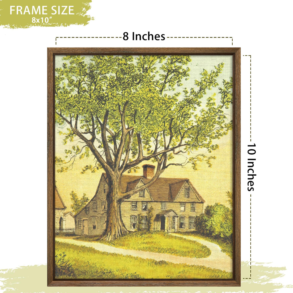 Canvas Floating 8x10 Frame with 0.9" Deep, Brown, With Adhesive