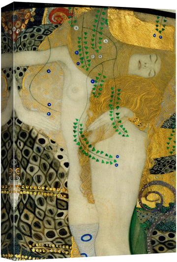 Canvas Print Wall Art Water Serpents II, 1907 Gustav Klimt Classic Illustrations Fine Art Decorative Vintage Colorful