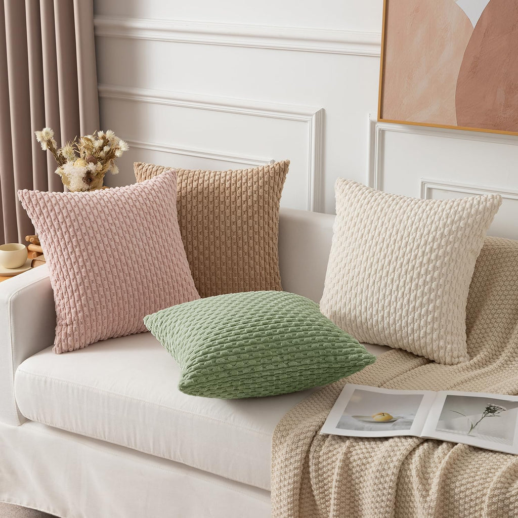 2 Packs Spring Decorative Throw Pillow Covers 18x18 Inch