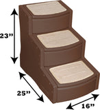 Pet Gear Easy Step III Pet Stairs, 3 Step for Cats/Dogs, Removable Washable Carpet Treads, for Pets Up to 150lbs