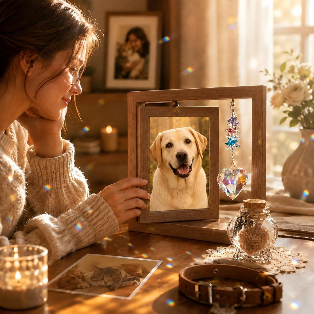 Dog Memorial Gifts For Loss of Dog, Heaven Sympathy Gifts with Suncatcher