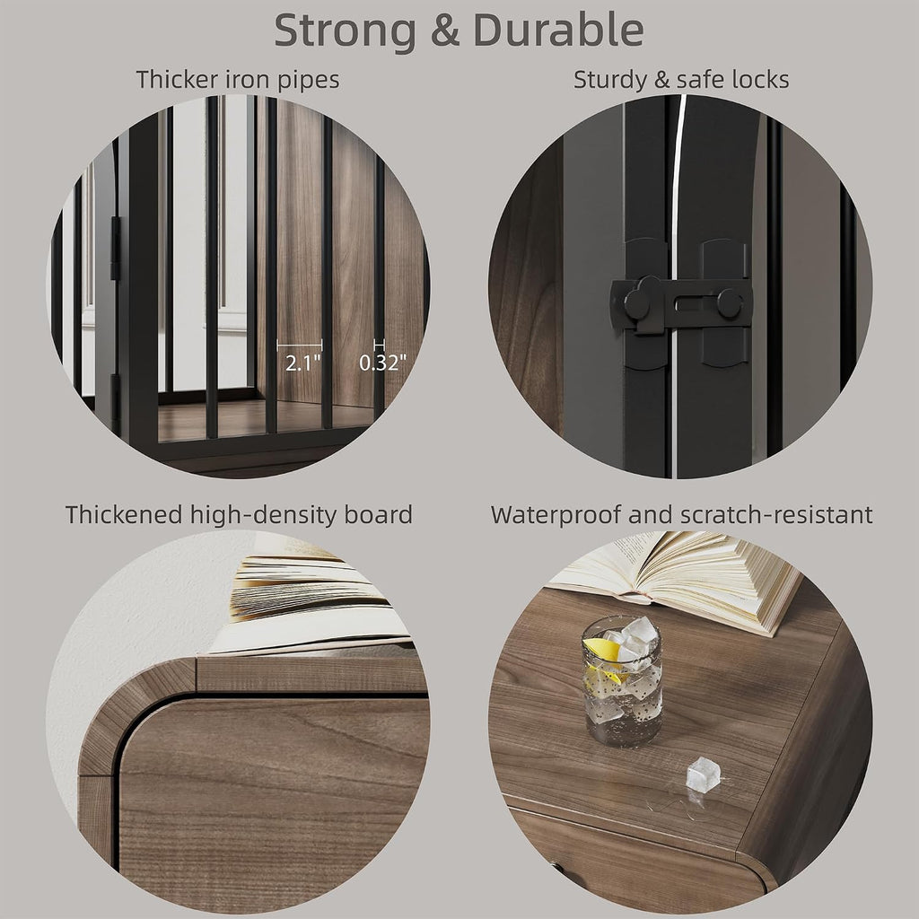 Dog Crate Furniture, Wooden Dog Crate House with Drawer, Kennel Indoor for Small Breed, Indoor Decorative Dog Kennel