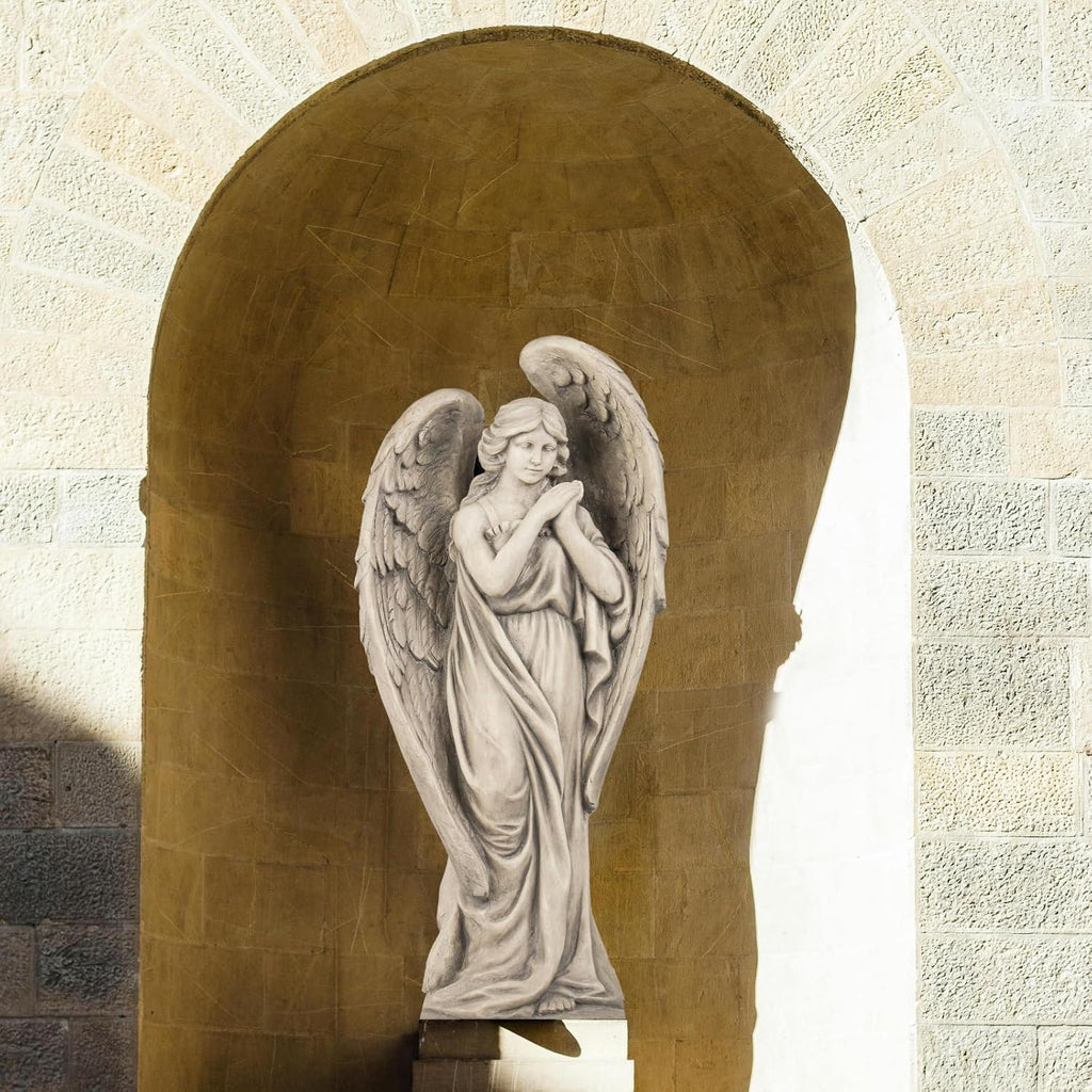Outdoor Statues Angel Décor Garden Statue - 34 inch Large Garden Angels Outdoor Religious Statues Catholic Resin