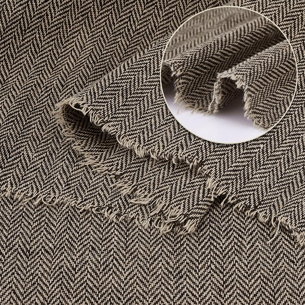Tweed Fabric by the Yard, Fibre Fabric for Craft Decorative for Upholstery Tweed Fabric for Clothing Accessories(106