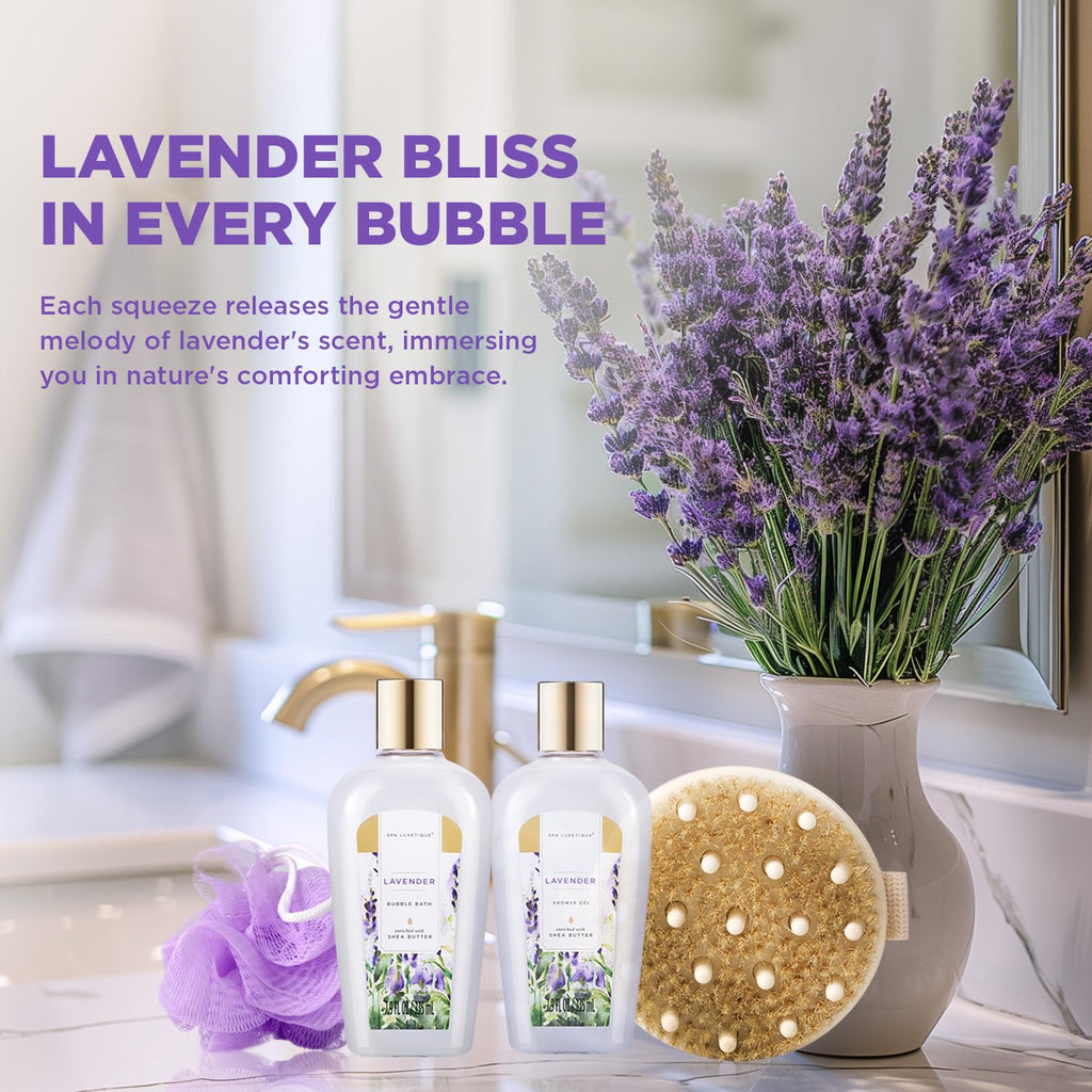 Lavender 15pc Spa Sets Gift Baskets for Women