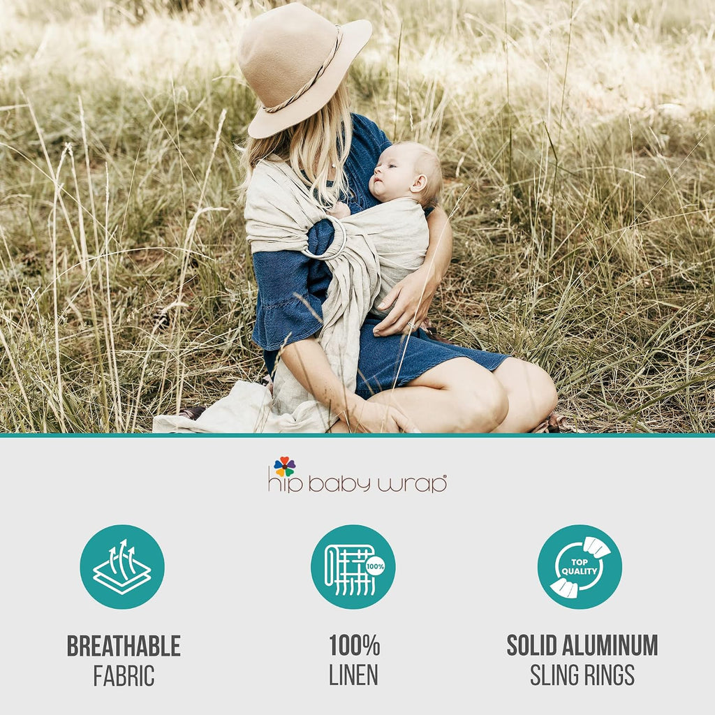 Ring Sling - Linen Newborn Carrier for Infant to Toddler