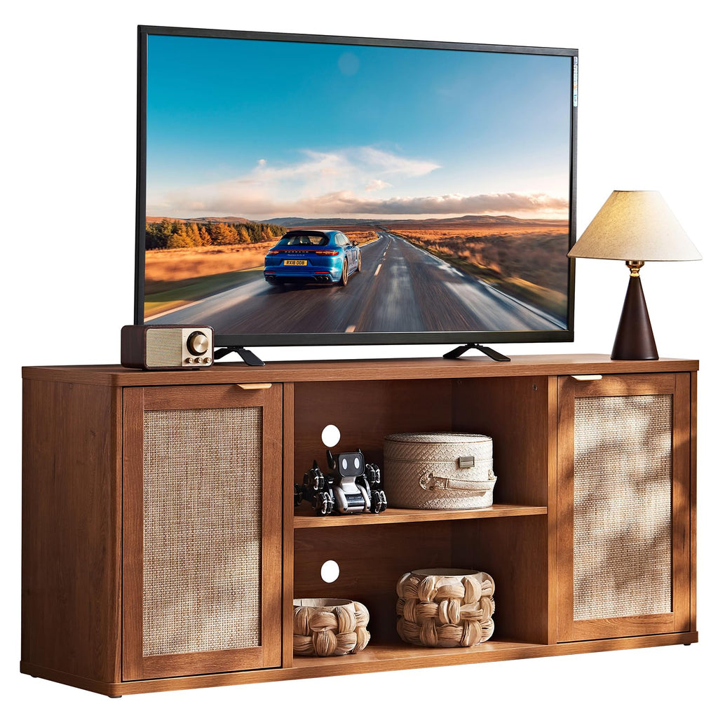 Rattan TV Stands, Tea Brown