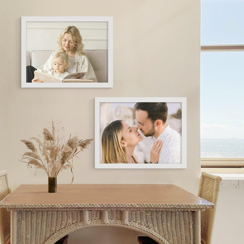 18x24 Picture Frame, White 18 x 24 Poster Frame for Horizontal or Vertical Wall Mounting, 1 Pack