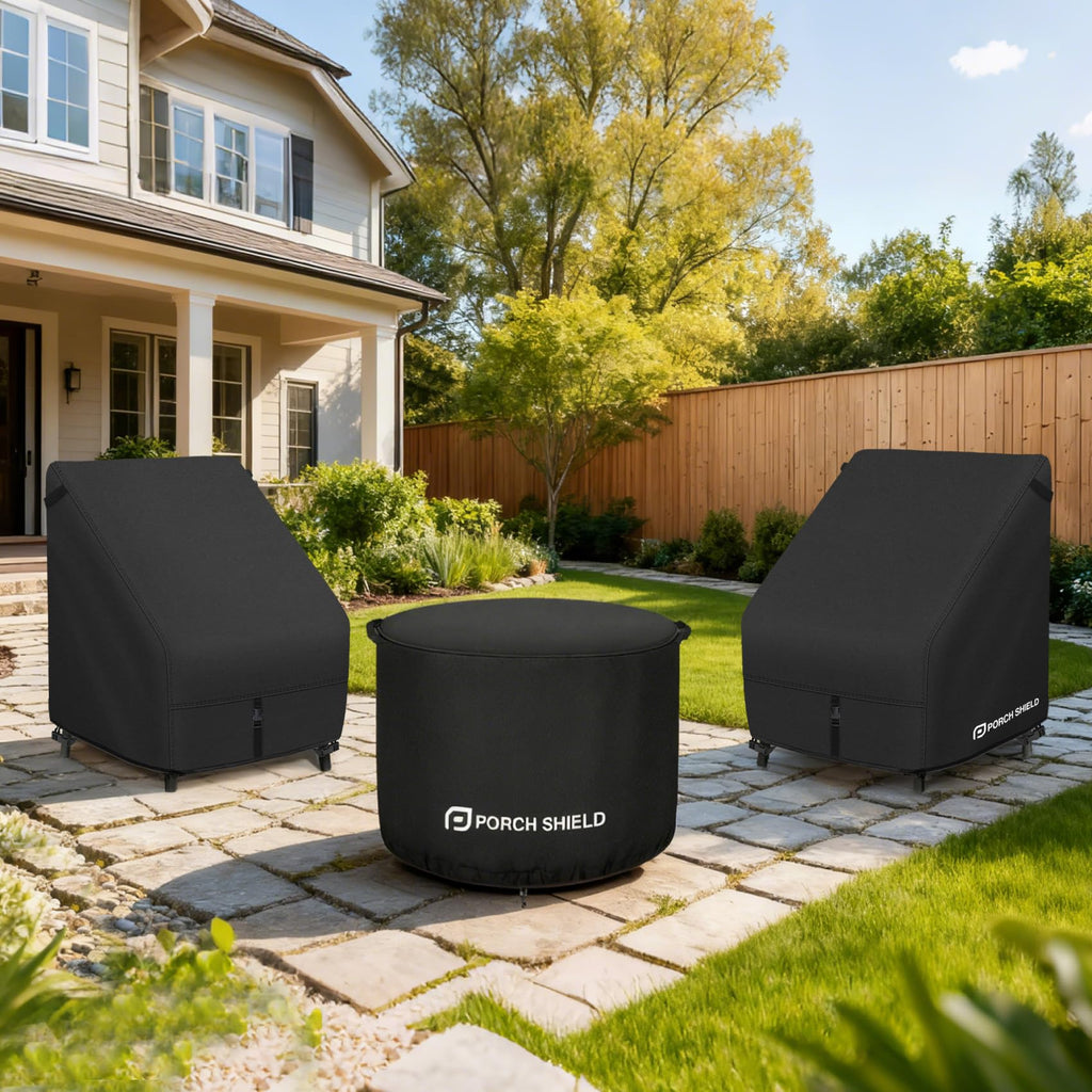 Waterproof Patio Chair Cover 2 Pack 35W x 38D x 34H in, Black