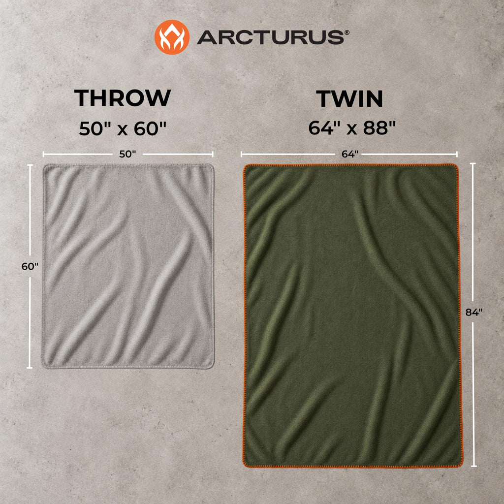 Military Wool Blanket, 64" x 88", Warm, Thick, Washable
