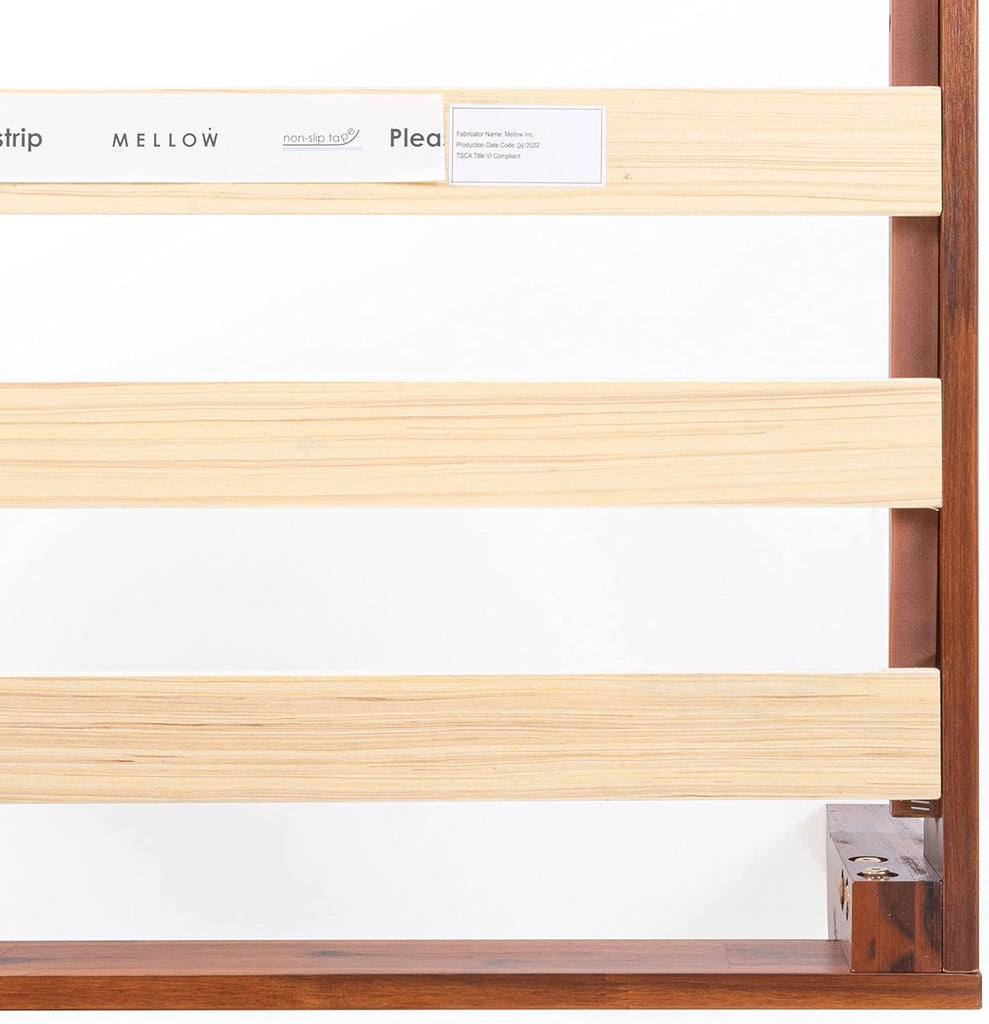 Naturalista Classic - 79.5"L 59.5"W 12"H Inch Solid Wood Platform Bed with Wooden Slats, No Box Spring Needed, Easy