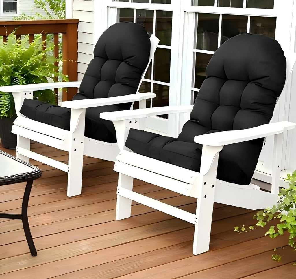 Adirondack Chair Cushions Set of 2, Weather Resistant High Back Rocking Chair Cushion, Indoor Outdoor Patio Chair