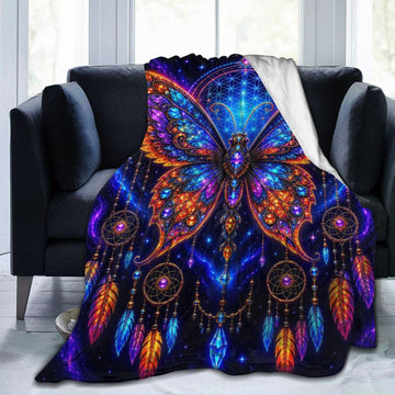 Butterfly Dream Catcher Blanket Boho Throw Stuff Gifts 50"x40"