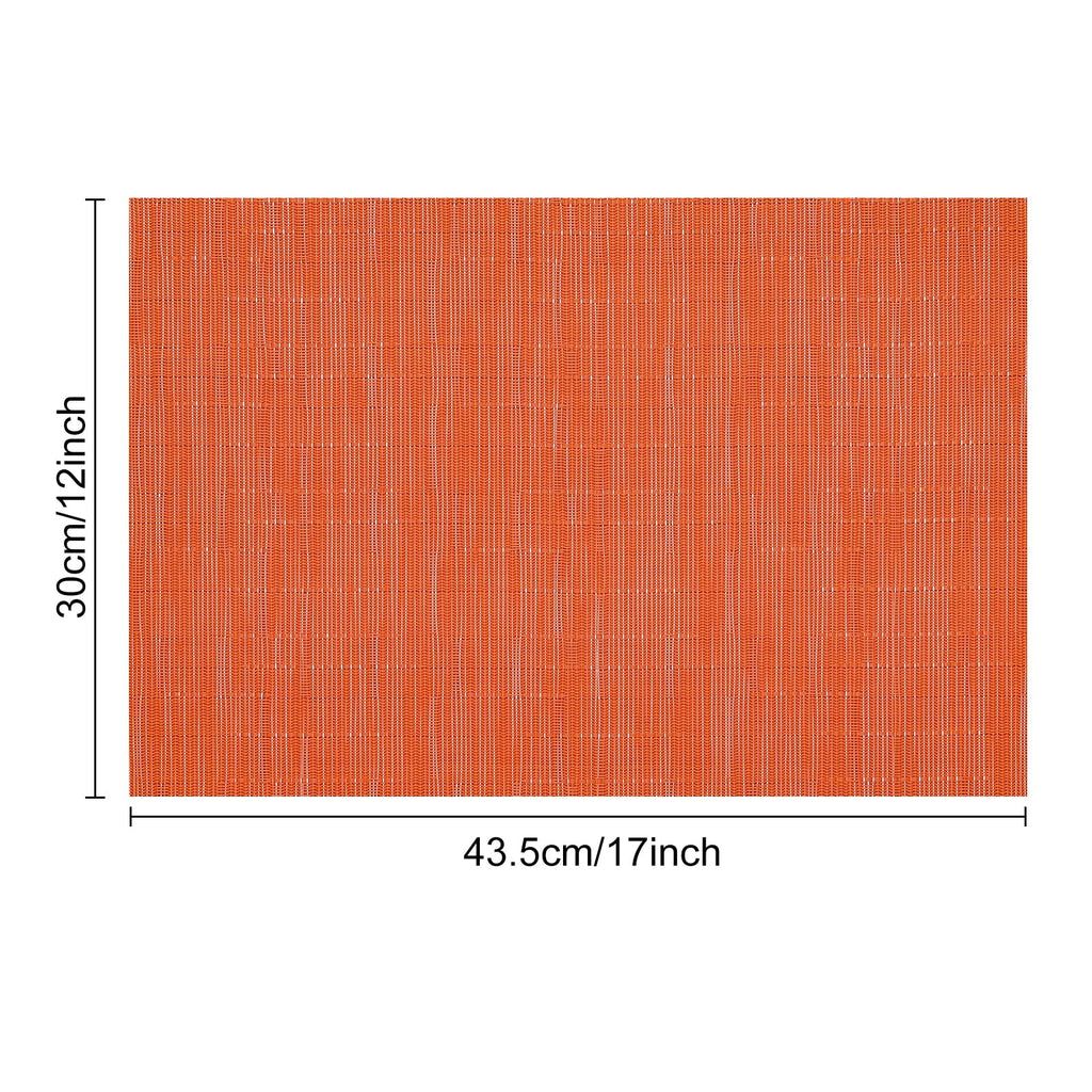 Orange Placemats Set of 8 for Dining Table Thanksgiving Placemats