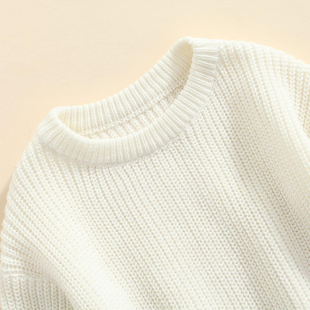 Newborn Baby Boy Girl Knit Sweater Long Sleeve Solid Winter Warm Sweatshirt Top Outfit Infant Toddler Fall Clothes