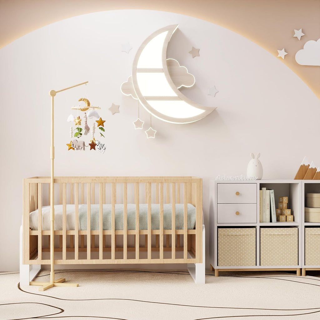 Baby Crib Mobile, Felt Giraffe, Elephant and Zebra