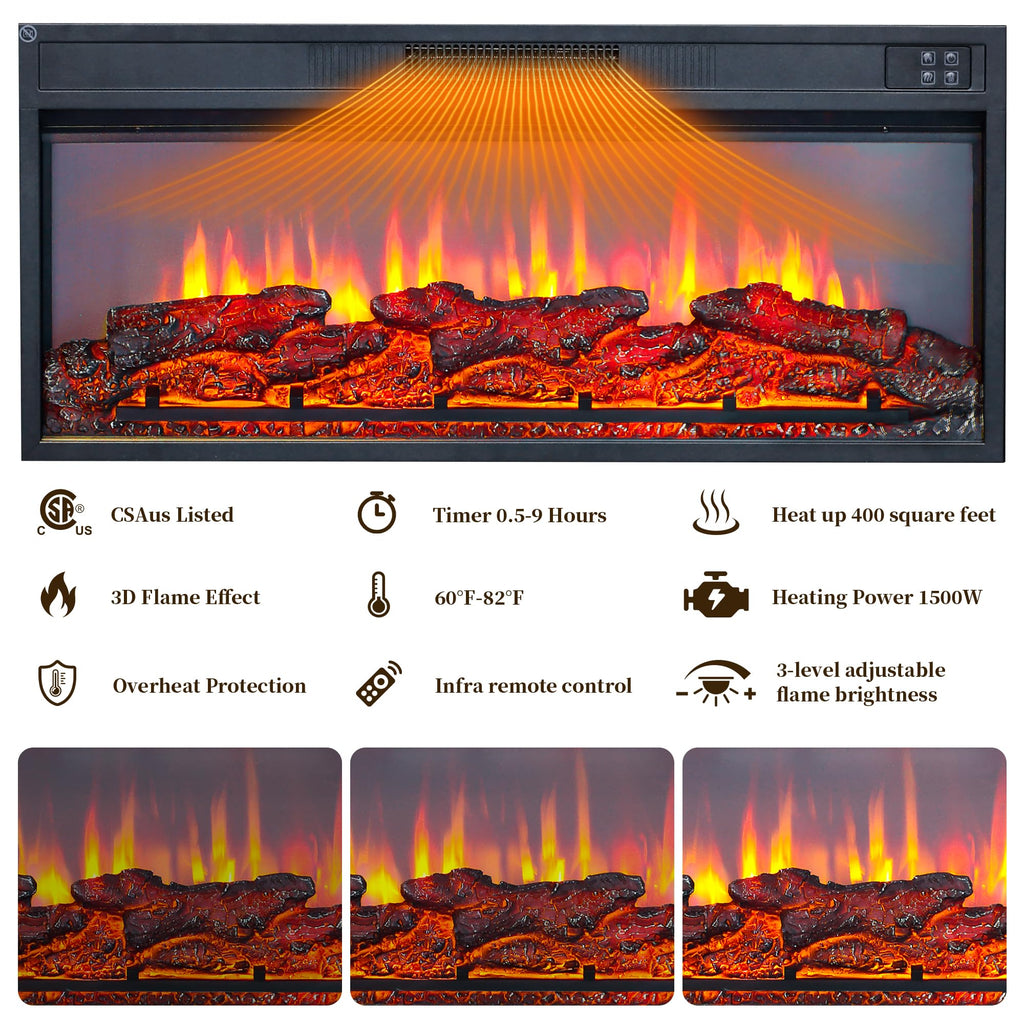 70 Inch Farmhouse with 34" Fire Place