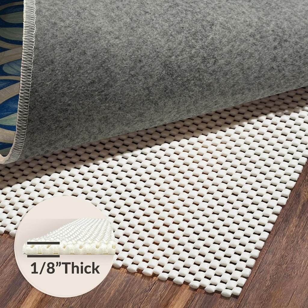 Flatwoven Area Rug, Nordic Motif with Scandinavian Minimalist Aesthetics, Machine Washable, Stain Resistant