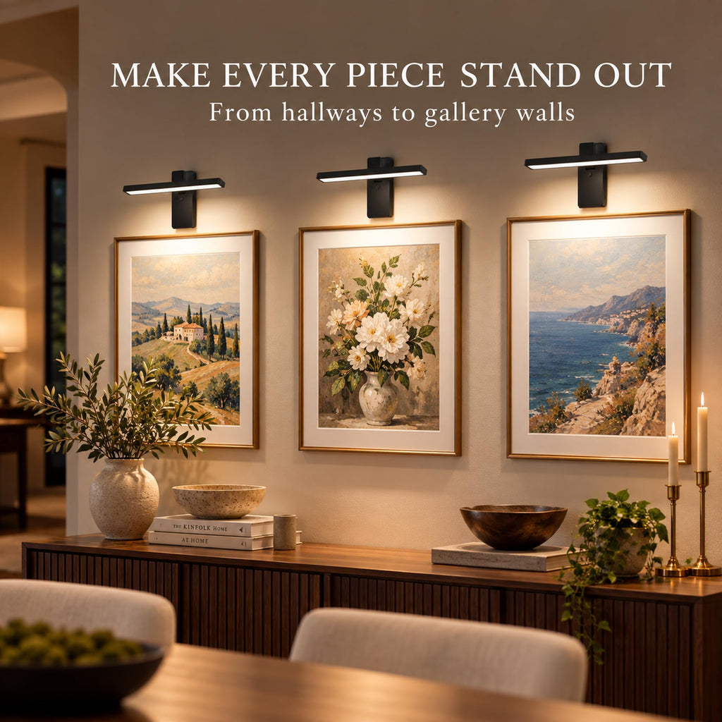 Picture Light for Wall, 7.8 inch Rechargeable LED Art Display Light