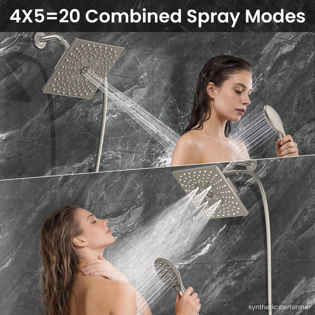 Multi-Function Shower Head with Handheld, High Pressure, Starlight