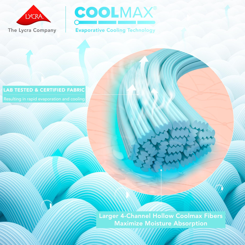 Coolmax Moisture Wicking Cooling Sheet Set, Queen 4 Piece