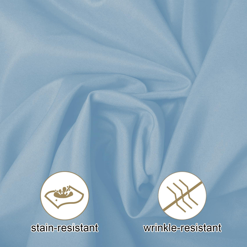 2pack 90x156 Inch Blue Mist Rectangular Tablecloth 8 Feet Table Cloth in Polyester Fabric for