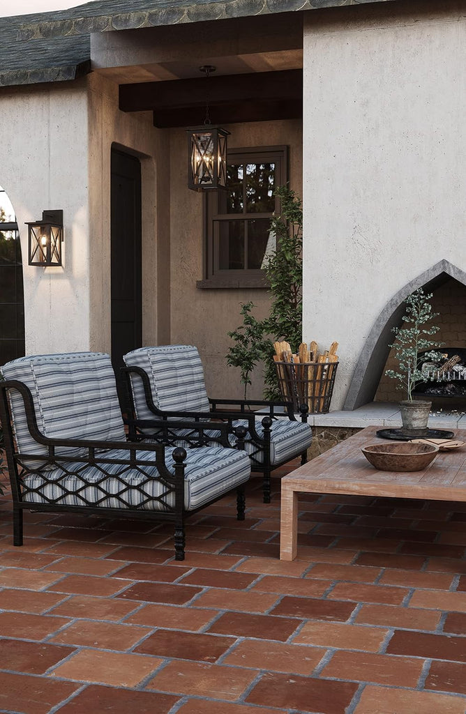 Avondale Clear Glass Outdoor Pendant, 4-Light 240 Total Watts, 21" H x 11" W, Oiled Bronze