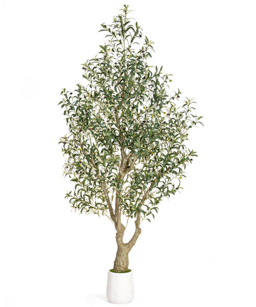 8ft Artificial Olive Tree: Large Lifelike Plant
