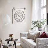 Oakrain Rustic Large Wall Clock, Classic Vintage Hanging Clock