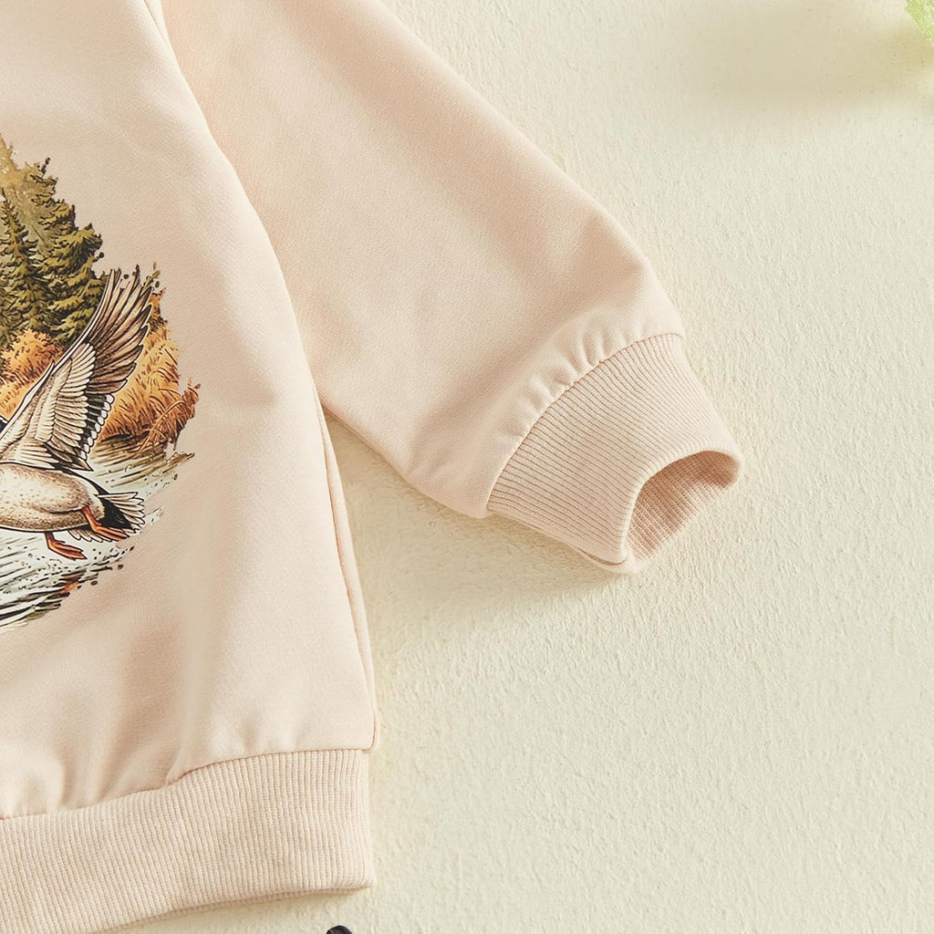 Toddler Baby Boy Outfit Hunting Sweatshirt and Pants Set