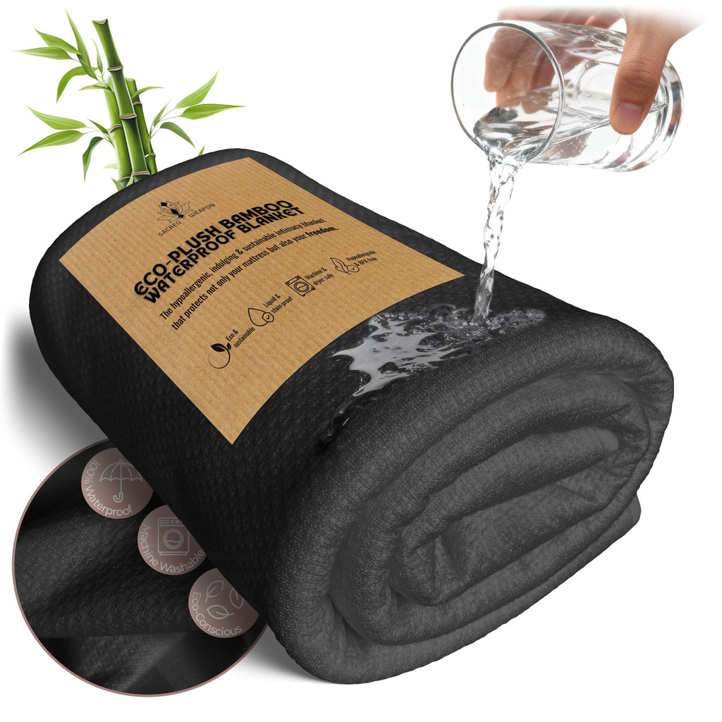 King Size Waterproof Blanket for Bed Intimacy, Bamboo Couples Love Throw