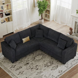 Belffin Convertible Sectional Couch with Chaise Corner Sectional Sofa L Shaped Couch Reversible Corner Upholstered